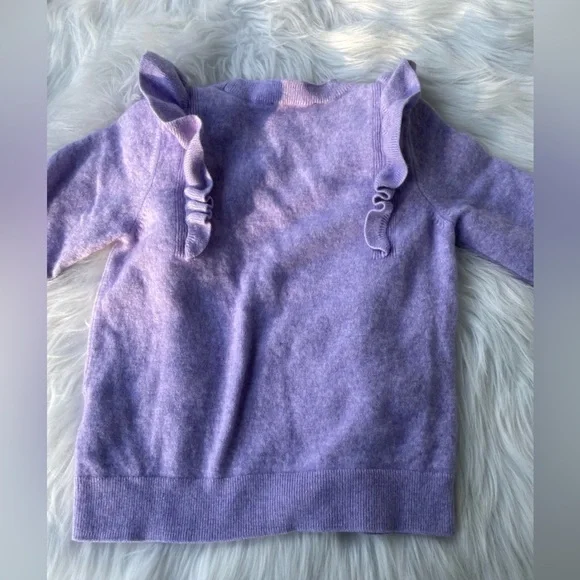 Vineyard Vines Lavender Sweater- ruffles - Woolf Blend - size small - Picture 9 of 9